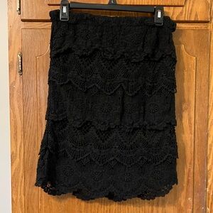Elegant Black Lace Skirt